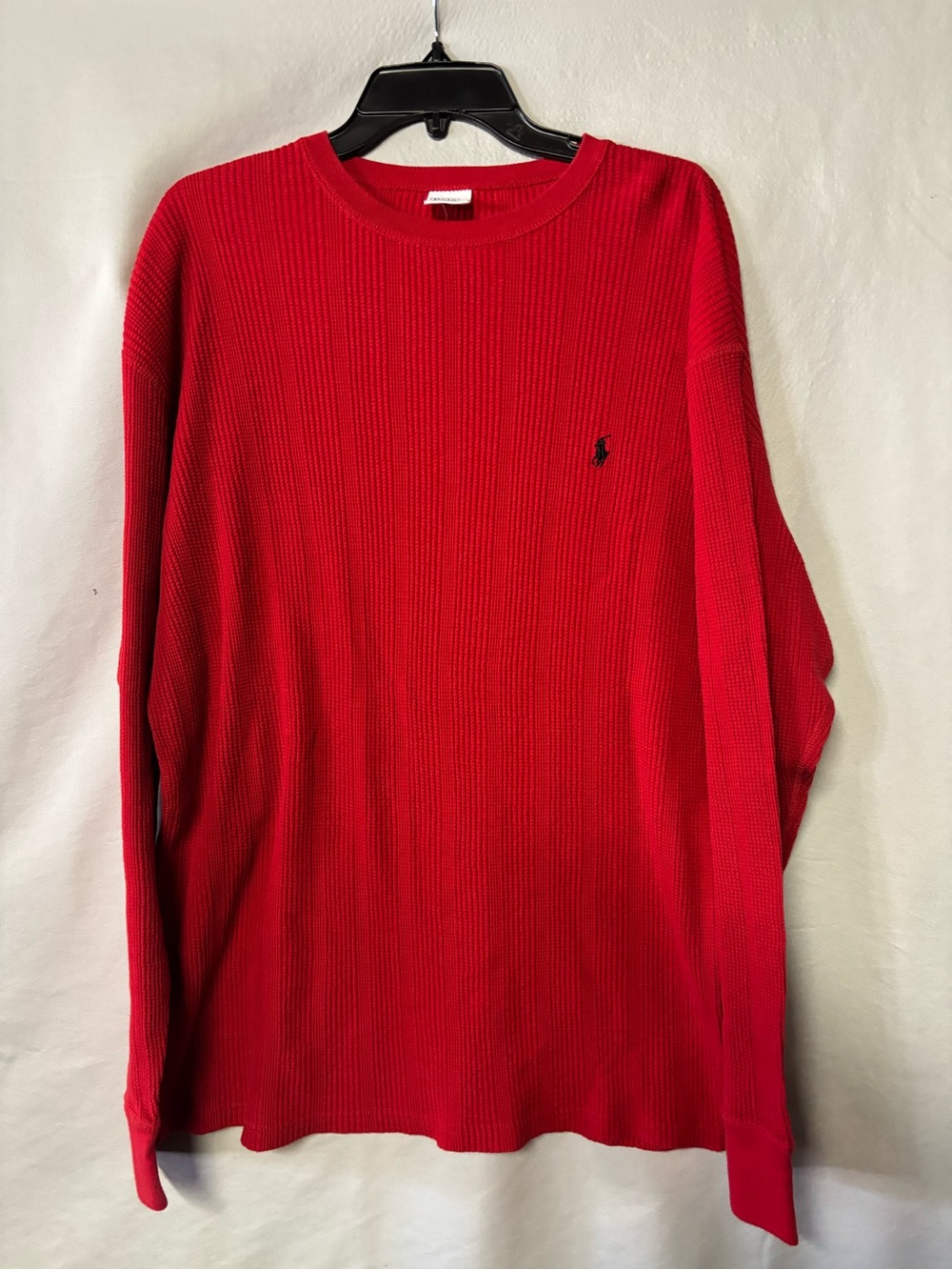 Vintage Polo by Ralph Lauren Bright Red Ribbed Underwear Long Sleeve